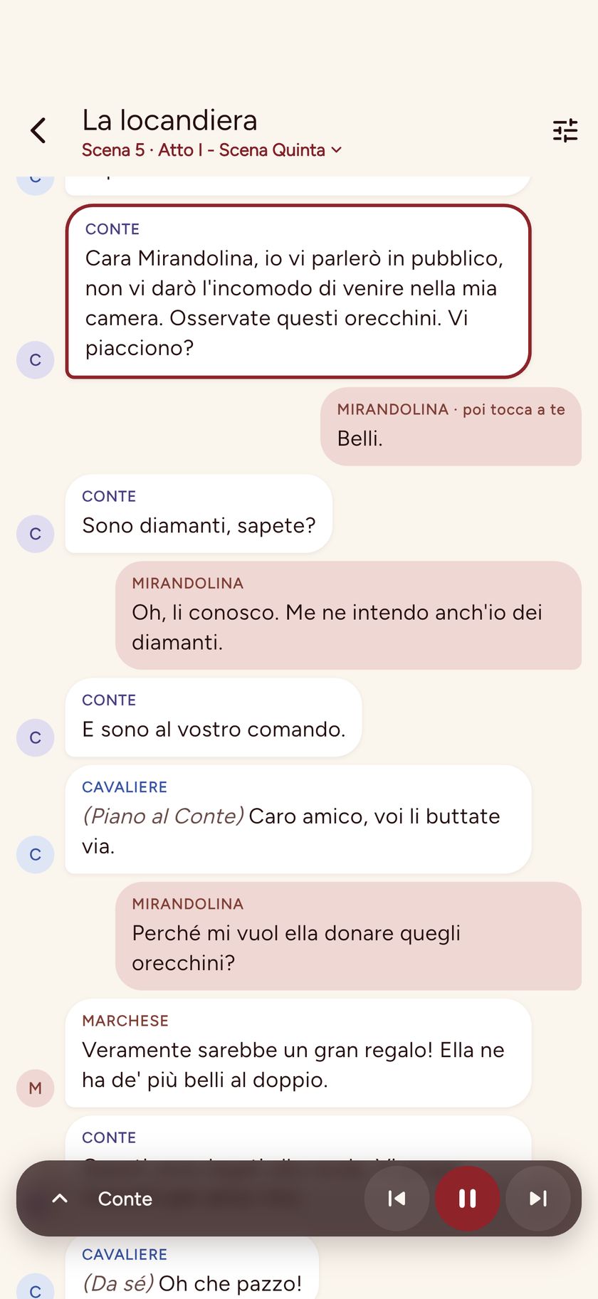 Una scena in Homelet: le battute come una conversazione
